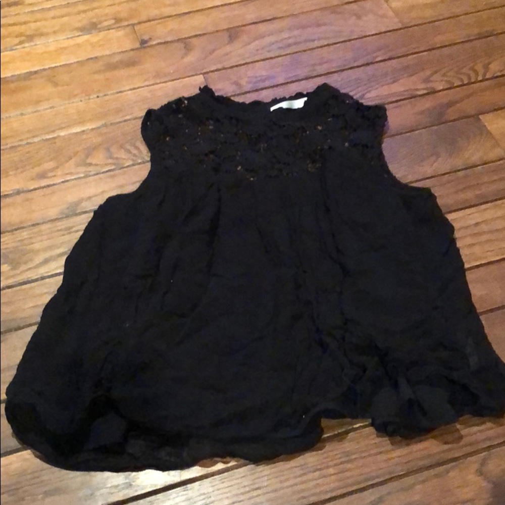 Black lace flowy shirt